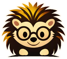Hedgie, a hedgehog with round glasses